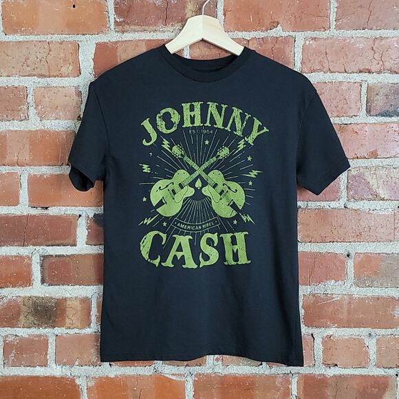 Johnny Cash black graphic short sleeve t-shirt S - Picture 1 of 3